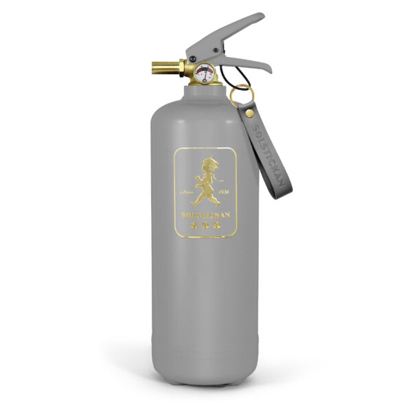 Brandsläckare 2kg Design Edition Grå/guld