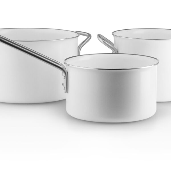 White Line Gryteset 3 st. 1,8 l 2,5 l 3,8 l keramisk Slip-Let® beläggning