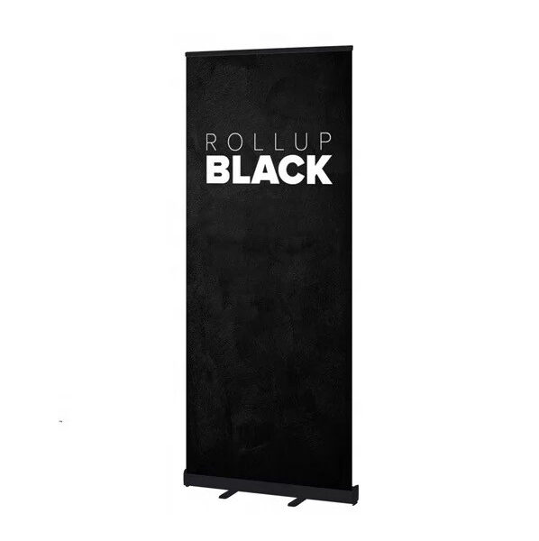 Roll-up basic svart-85x200cm inkl. tryck och väska