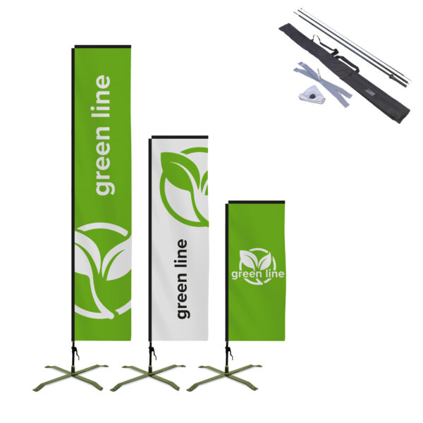 Alternative view of H-shape med mast (Green Line RPET)-Set med Mast & Förankring