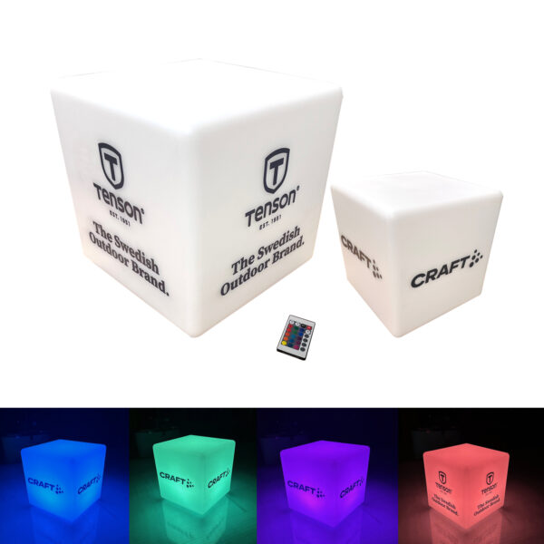 Alternative view of LED Cube RGB med tryck