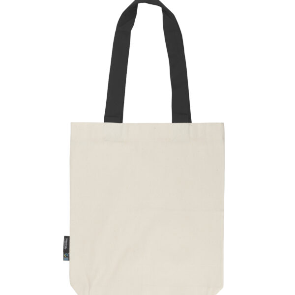 Twill bomullskasse med kontrast handtag